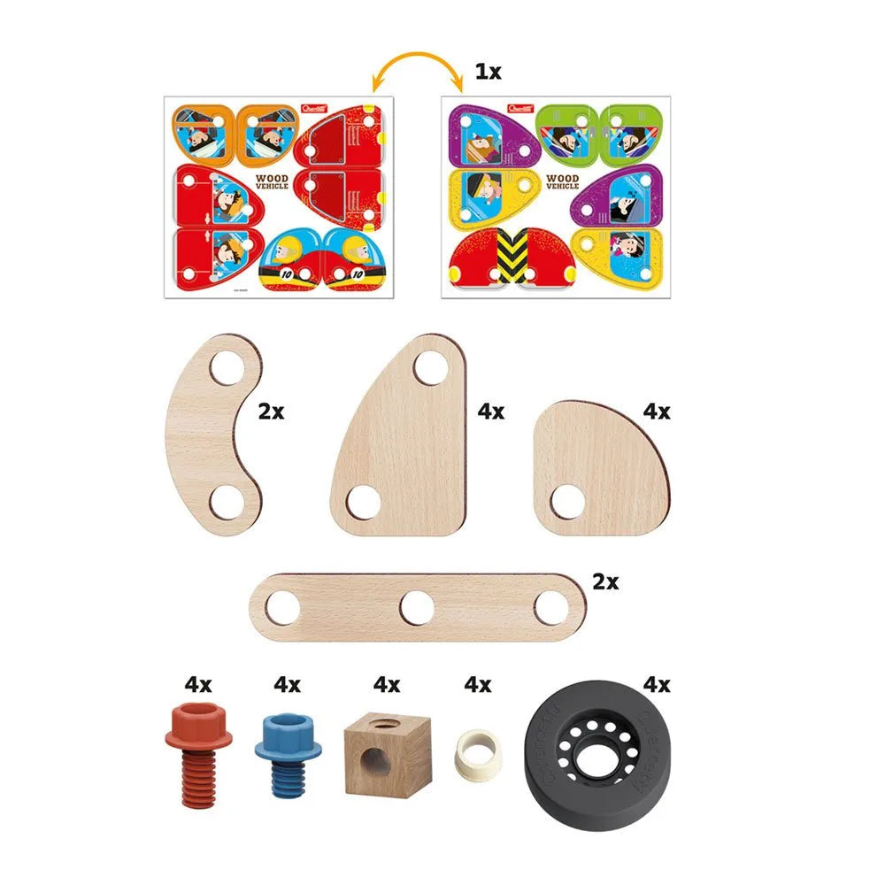 Véhicule en Bois a monter Playbio 32 pièces