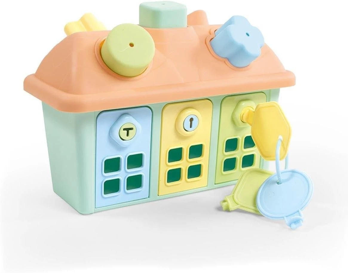 Maisonnette éducative avec portes, clés et jeu de formes-DOLU
