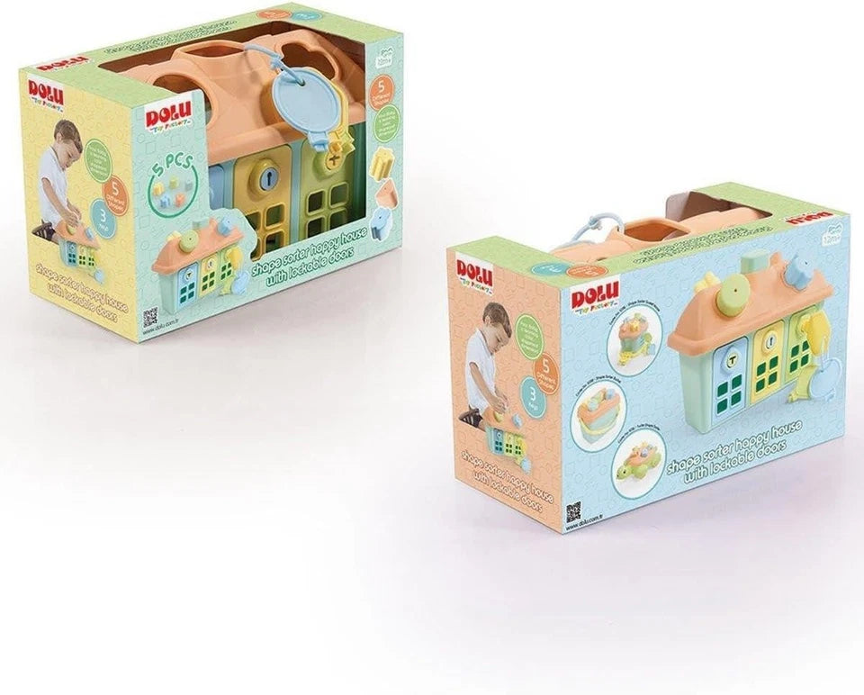 Maisonnette éducative avec portes, clés et jeu de formes-DOLU