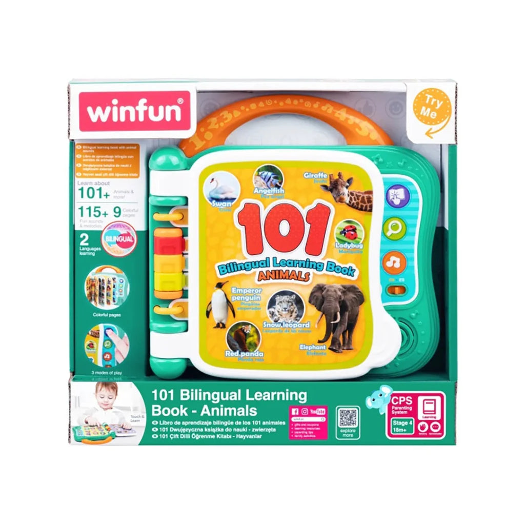 Livre d'apprentissage bilingue "101 Animaux" 18m+ -WINFUN