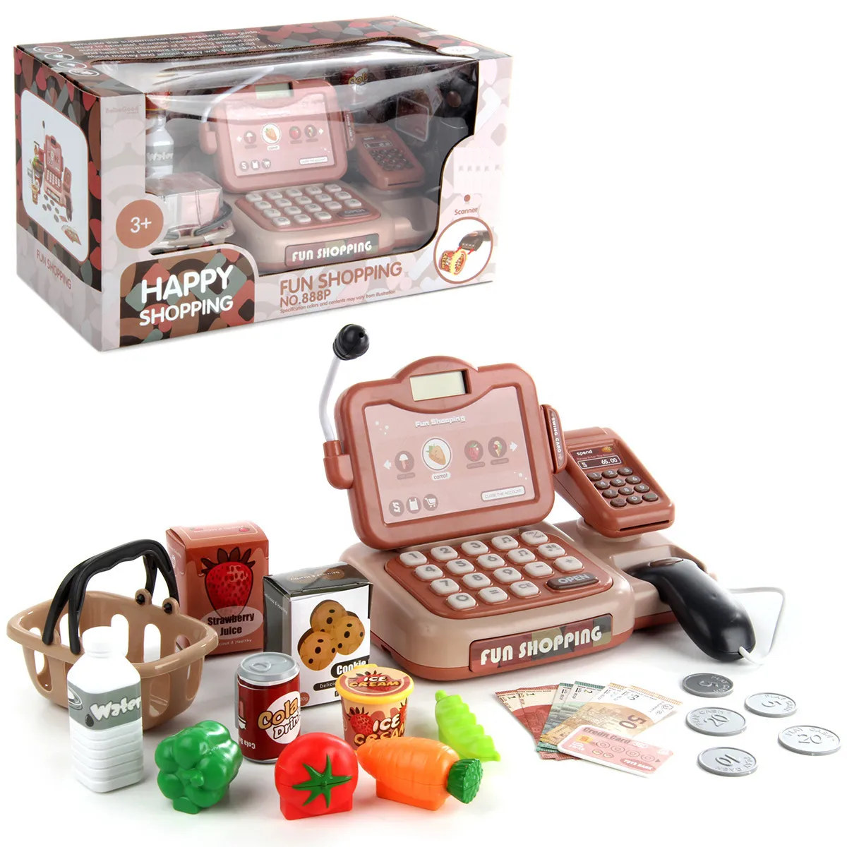 Caisse de supermarché avec effets sonores