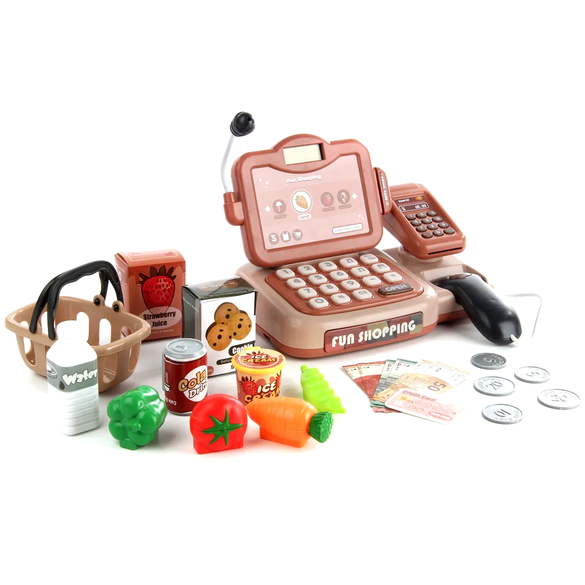 Caisse de supermarché avec effets sonores