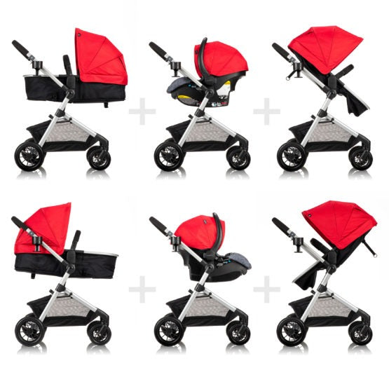 Poussette Pivot Rouge – Evenflo